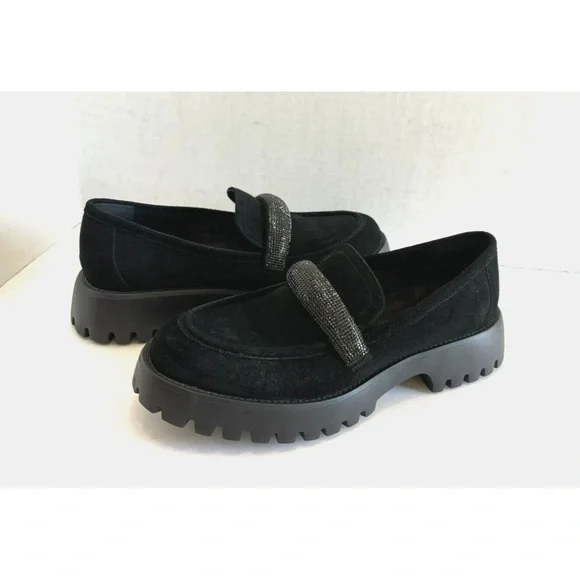 Vaneli Loafers Suede With Glittering Band Band 10 NWOT - Picture 2 of 8